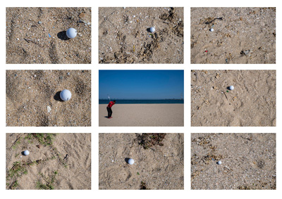 No8 par3 S人工ビーチを利用した巨大なバンカーのみのショートホールです。プラスチックを多く含んだ砂が特徴なショートホールです。