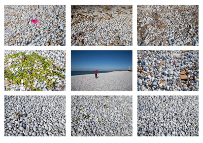 No9 par4 大理石の玉石が敷き詰められた人工のMビーチのミドルホールです。フェアウエイが石のため慎重なショットが求められます。