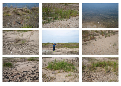 No11 par4 建築残土で埋め立てられた裸地、当コース唯一池のあるミドルホールです。